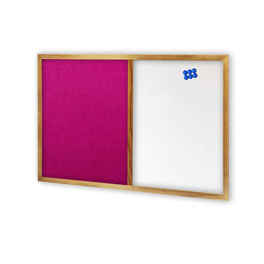 COMBIBOARD | Whiteboard + Premium Fabric | Wood Frame